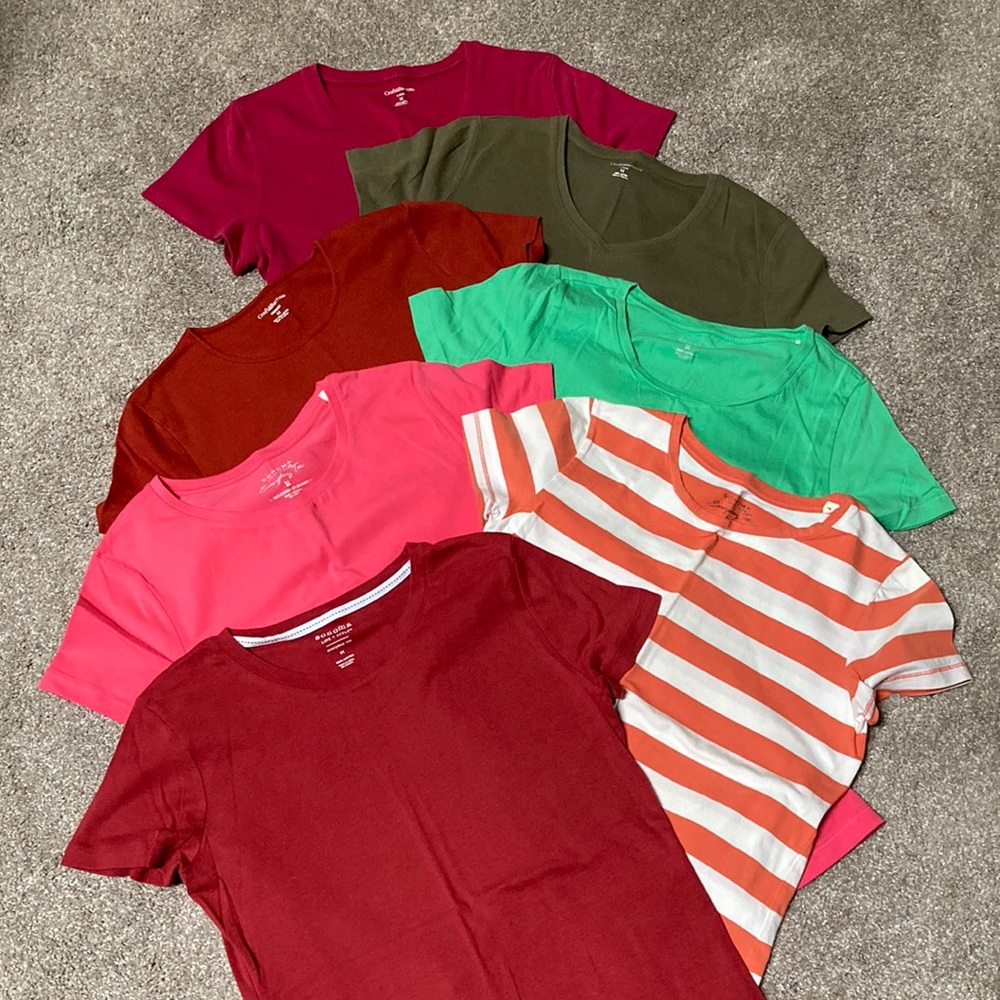 Lot of 7 Sonoma and Croft & Barrow Size M T-Shirts